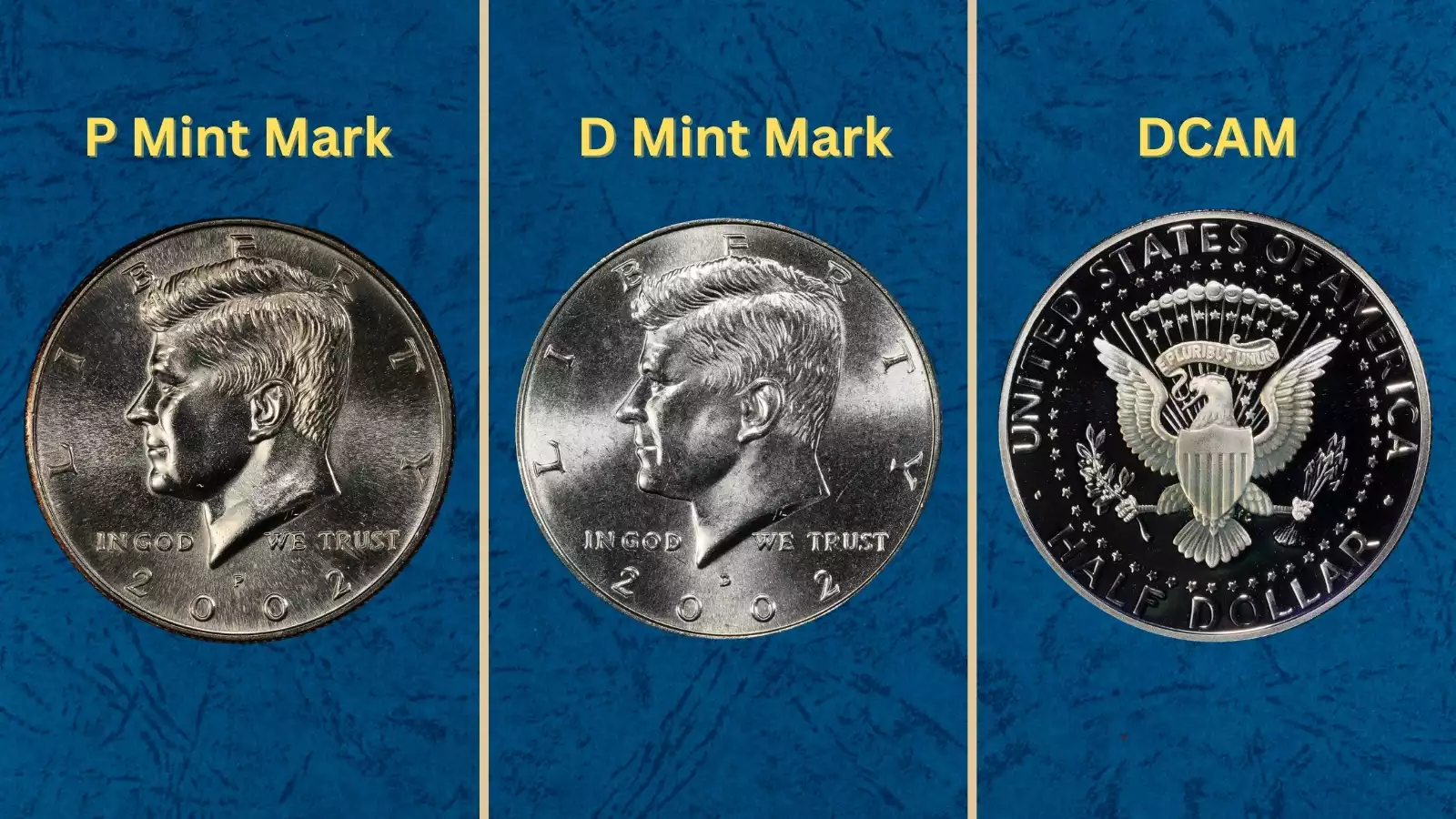 2002 Kennedy half dollar coins in original U.S. Mint sealed bags showing NIFC collector packaging